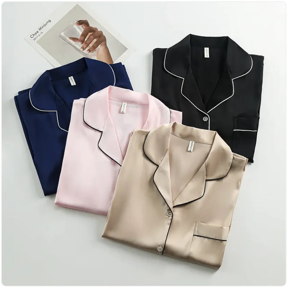 Lapel Pajama Set