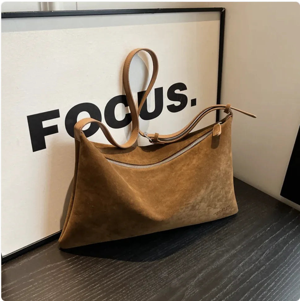 Classic Suede Handbag for Women