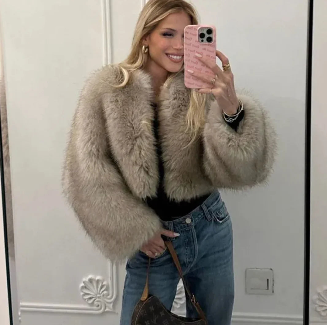 Cropped Fur Coat