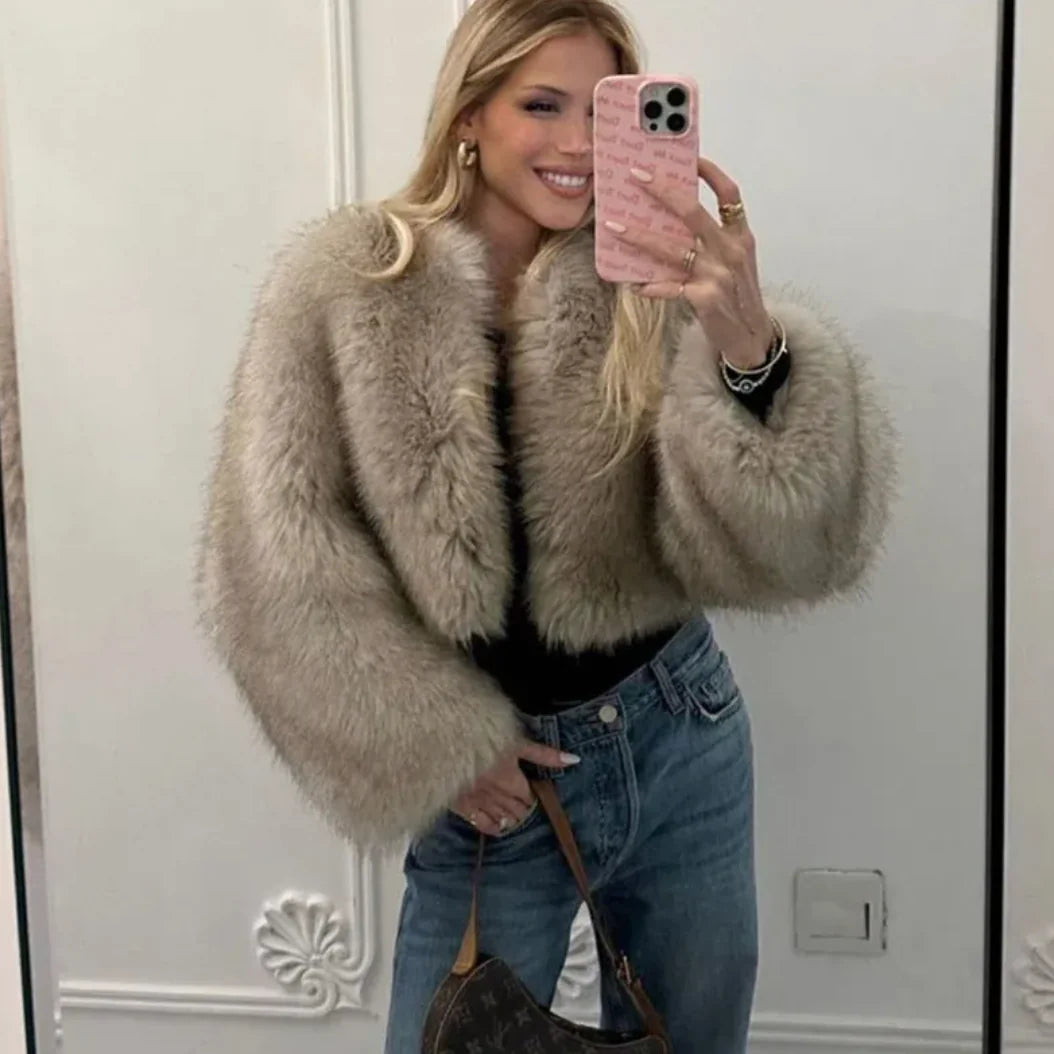 Cropped Fur Coat