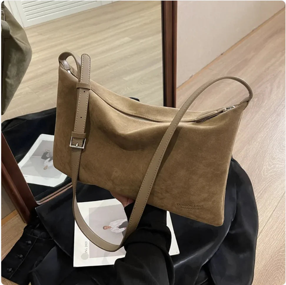 Classic Suede Handbag for Women