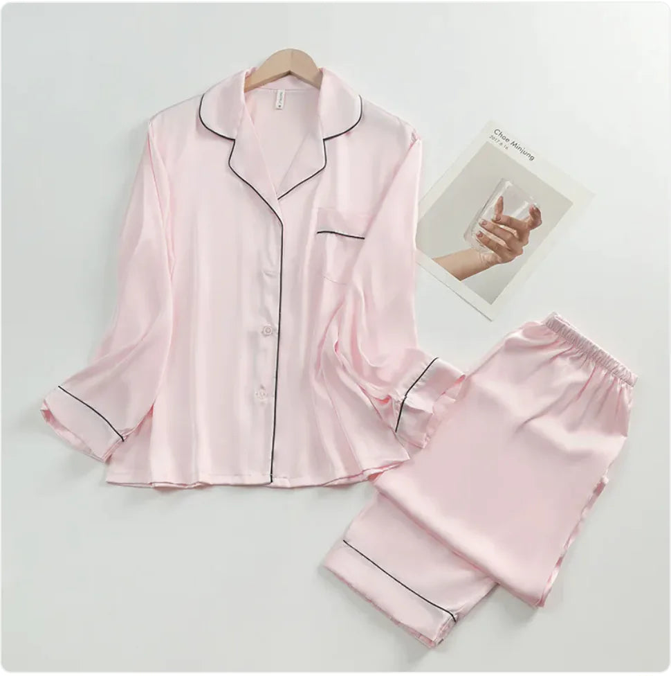 Lapel Pajama Set