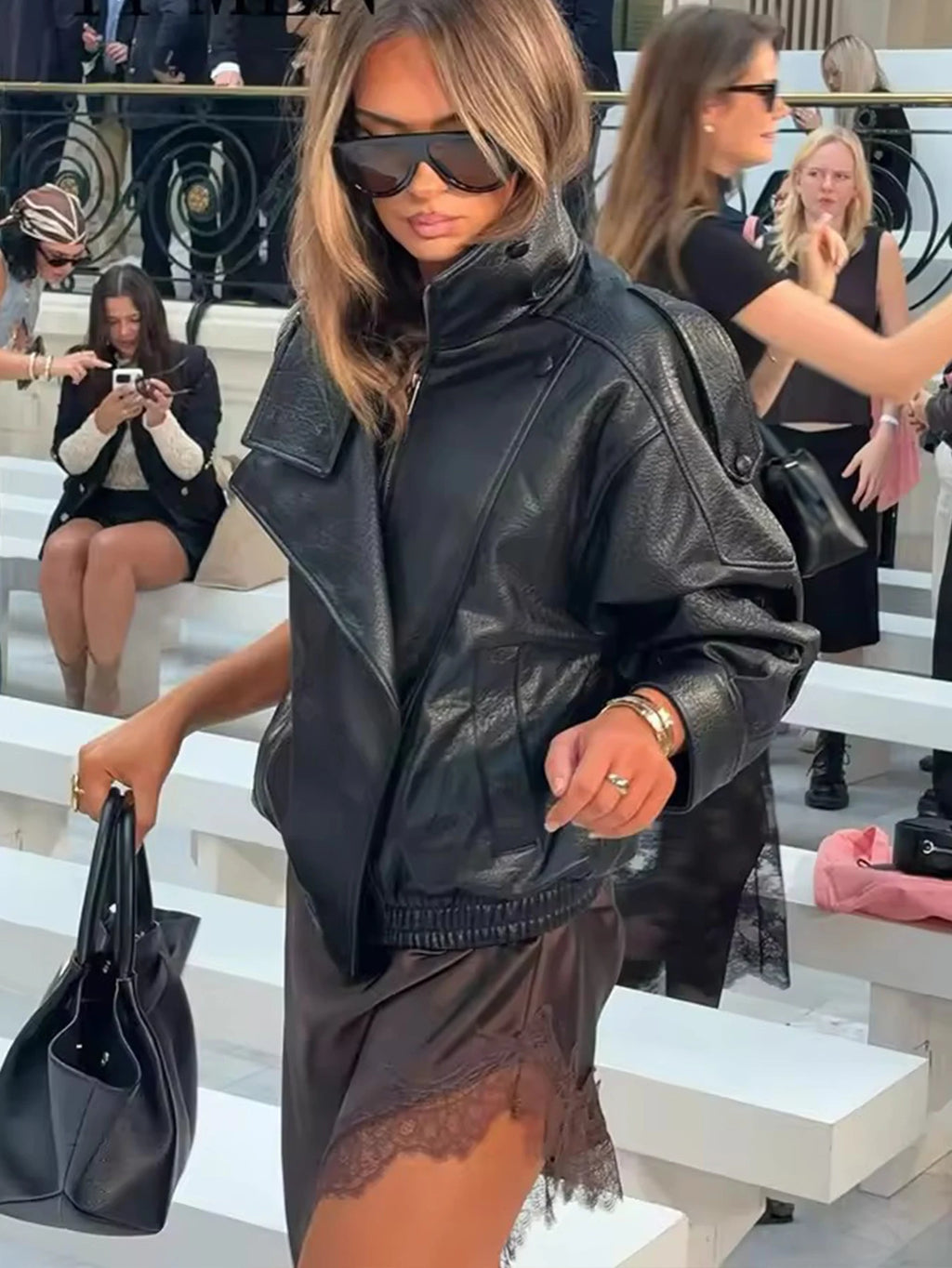 Noir Oversized Leather