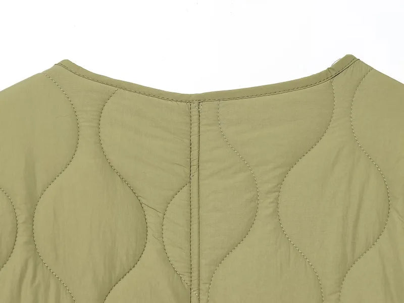 Diamond-Stitch Padded Jacket