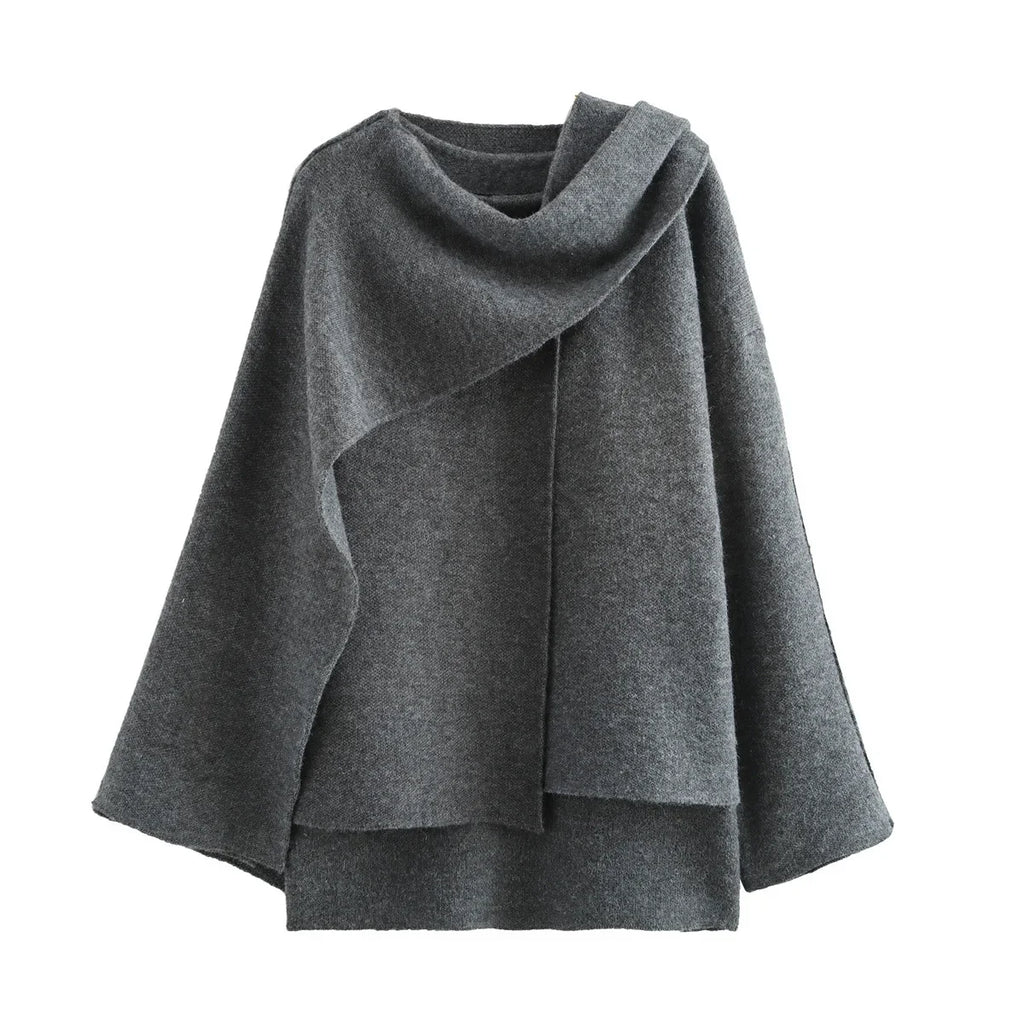 Asymmetric Knit Coat