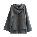Asymmetric Knit Coat