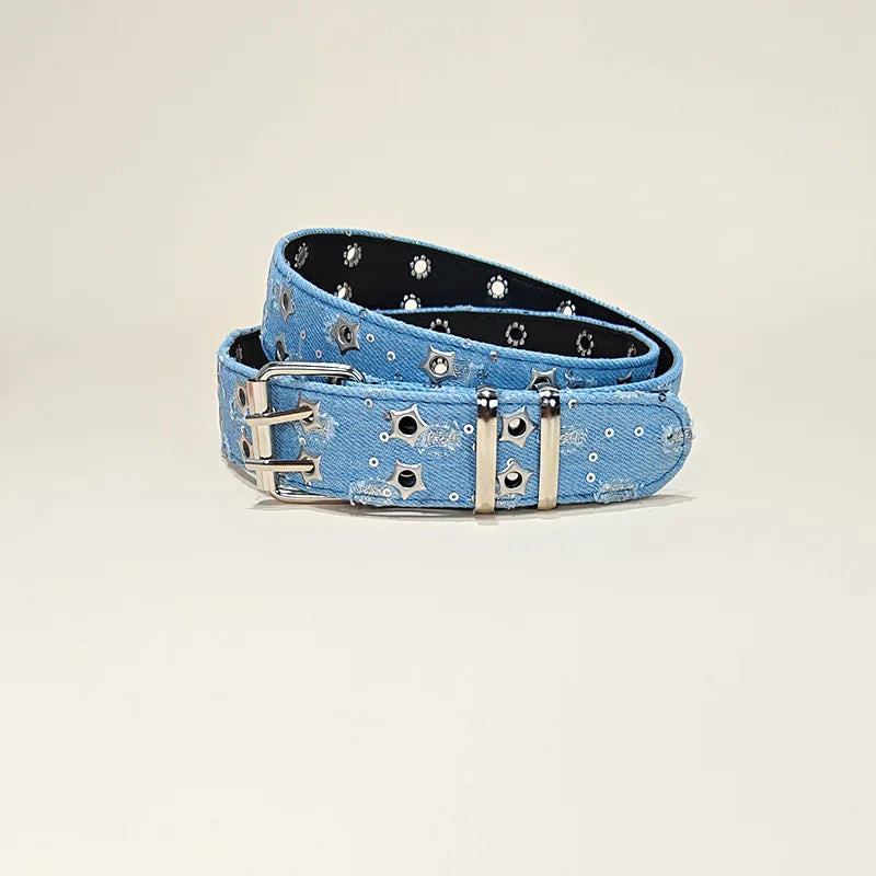 Eyelet Denim Belt