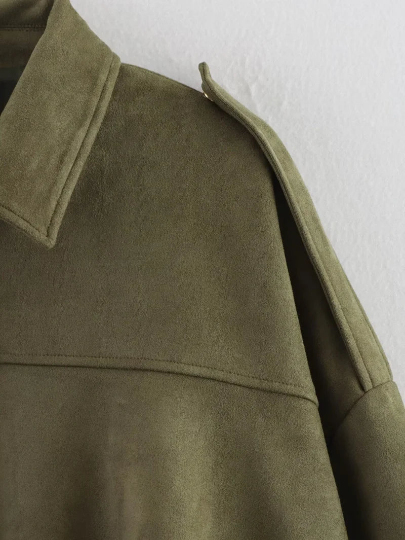 Suede Aviator Jacket