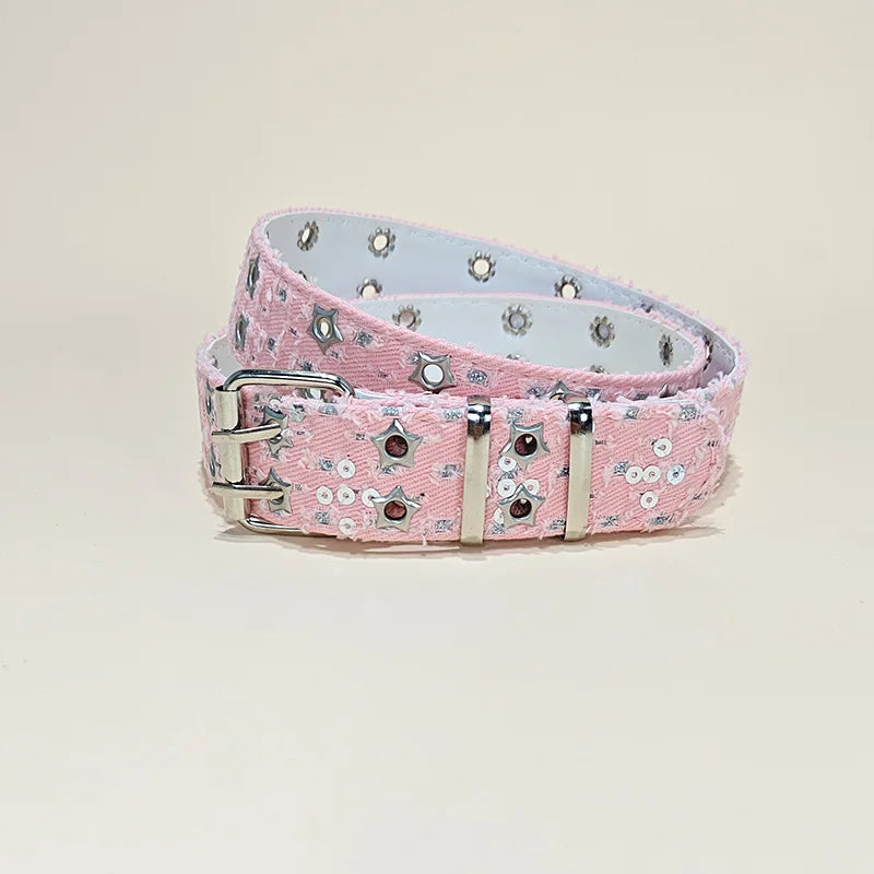 Eyelet Denim Belt