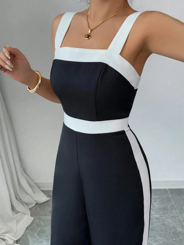 Contrast Trim Jumpsuit