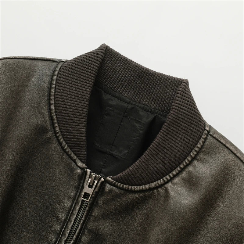 Gradient Leather Jacket