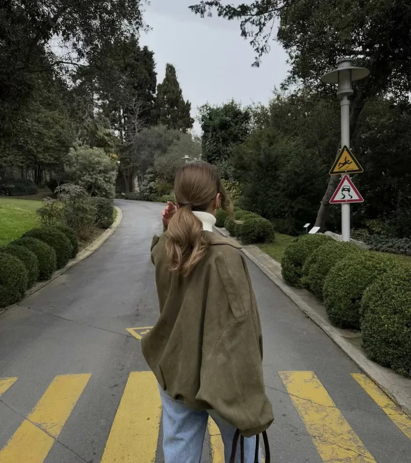 Suede Aviator Jacket