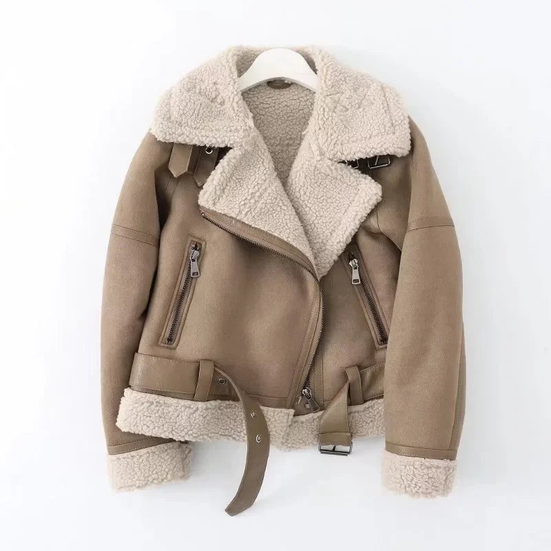 Shearling Biker Jacket