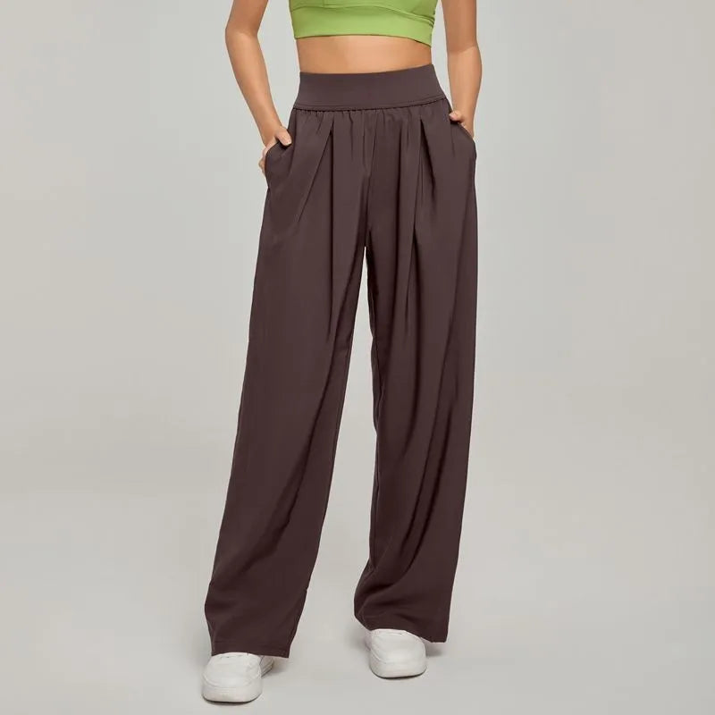 Draped Wide Leg Pants