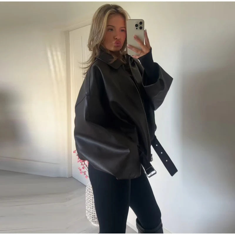 Belted Aviator Jacket