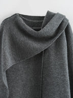 Asymmetric Knit Coat