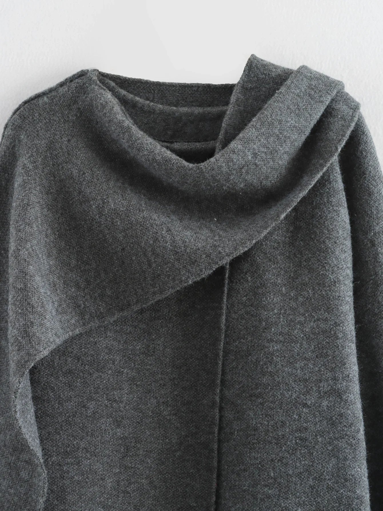 Asymmetric Knit Coat
