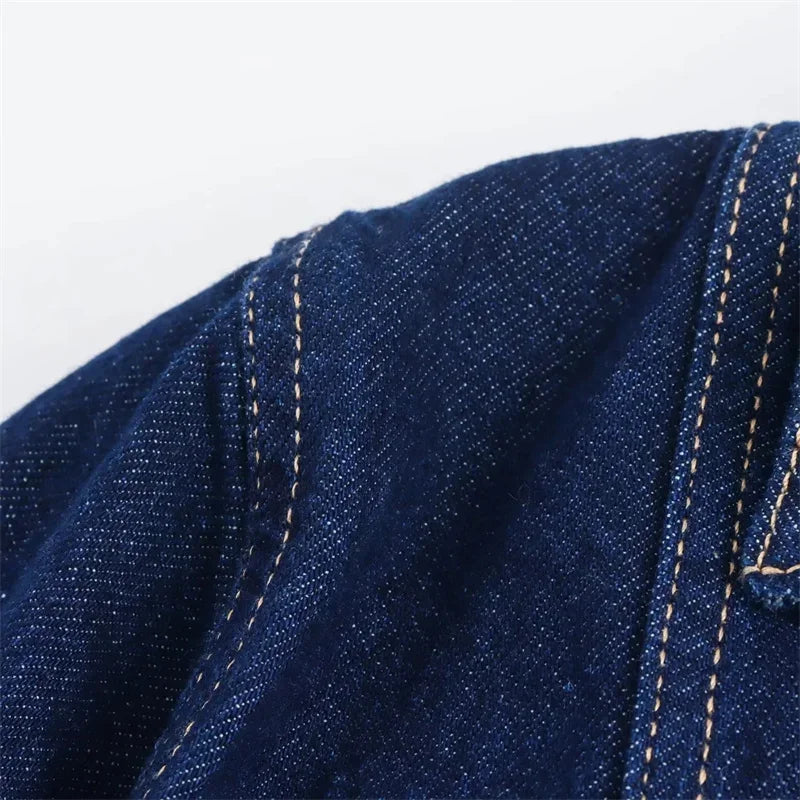 Denim Chic Skort & Crop Top Set