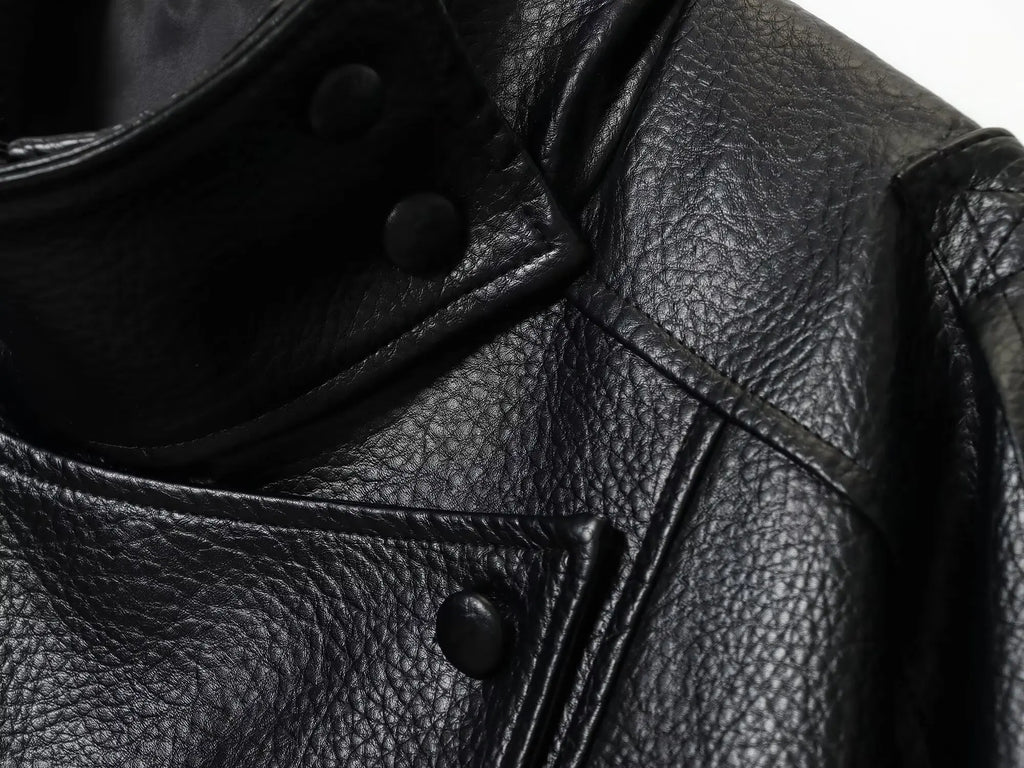 Noir Oversized Leather