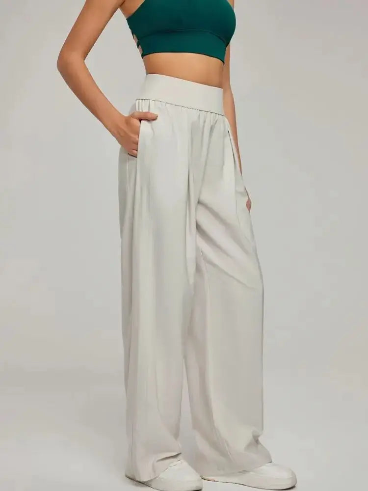 Draped Wide Leg Pants