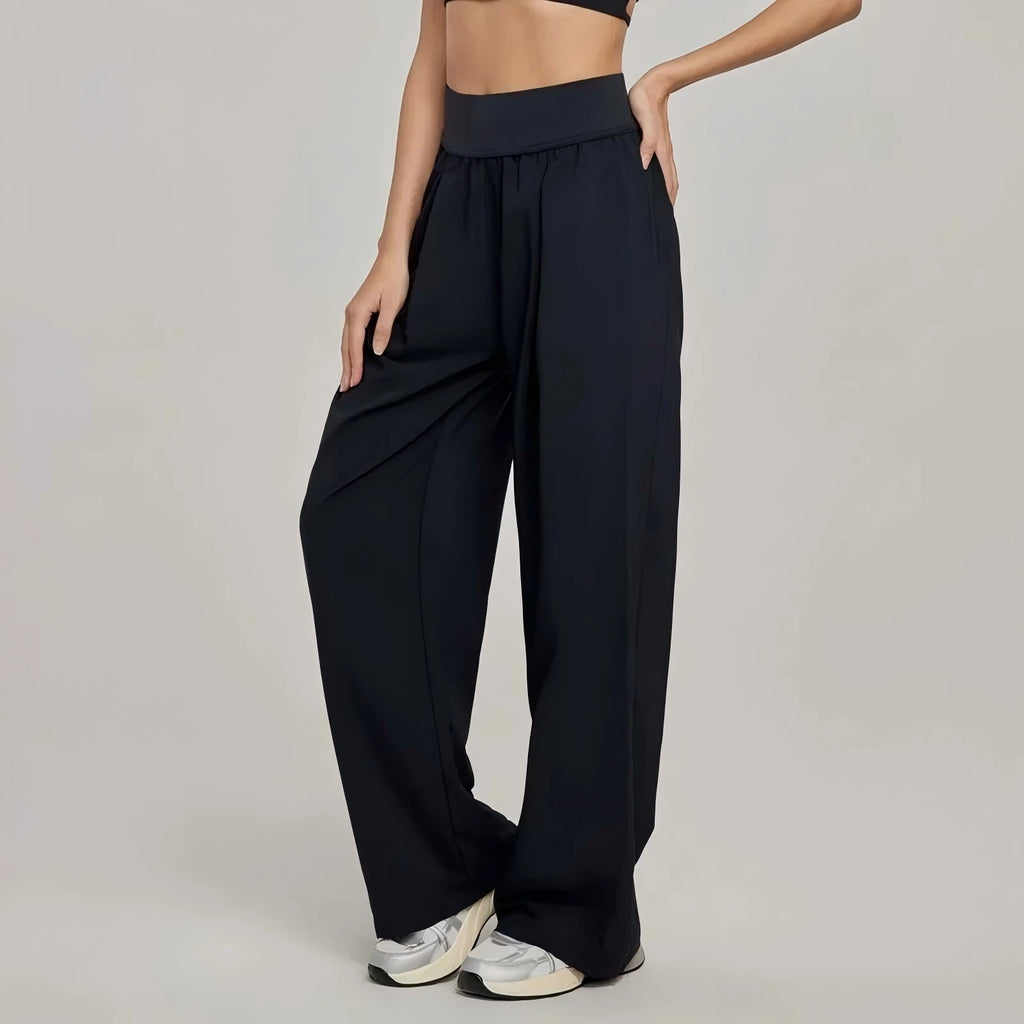 Draped Wide Leg Pants