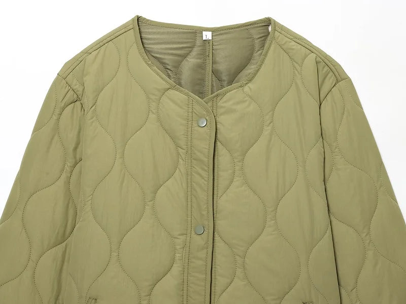 Diamond-Stitch Padded Jacket