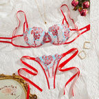 Embroidered Bra Set