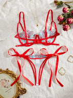 Embroidered Bra Set