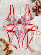 Embroidered Bra Set