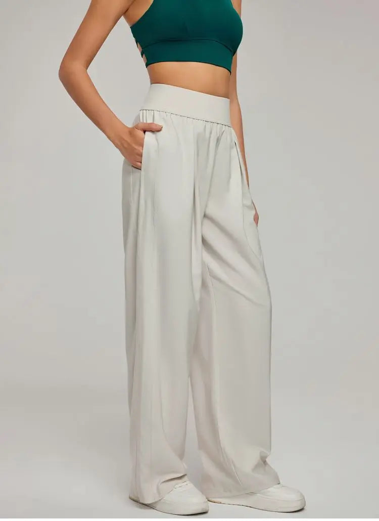 Draped Wide Leg Pants