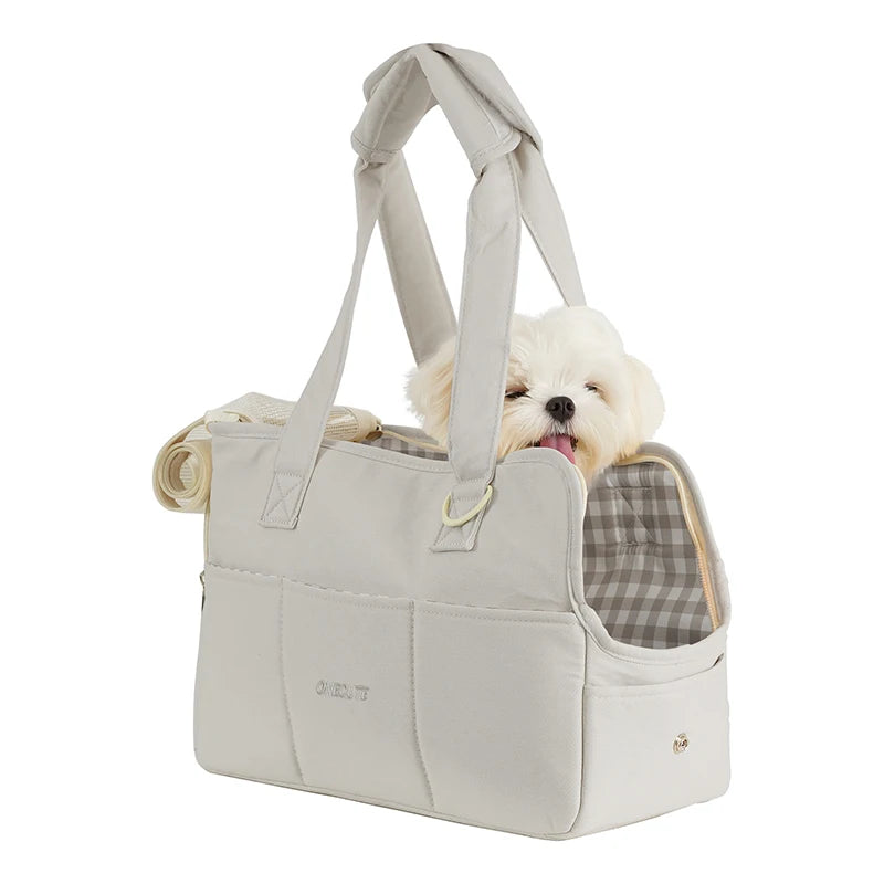 Checkered Bucket Pets Bag