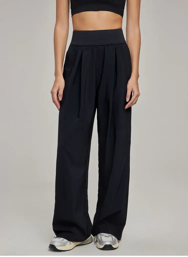 Draped Wide Leg Pants