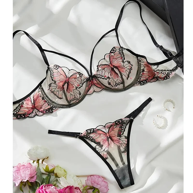 Transparent Bra Set