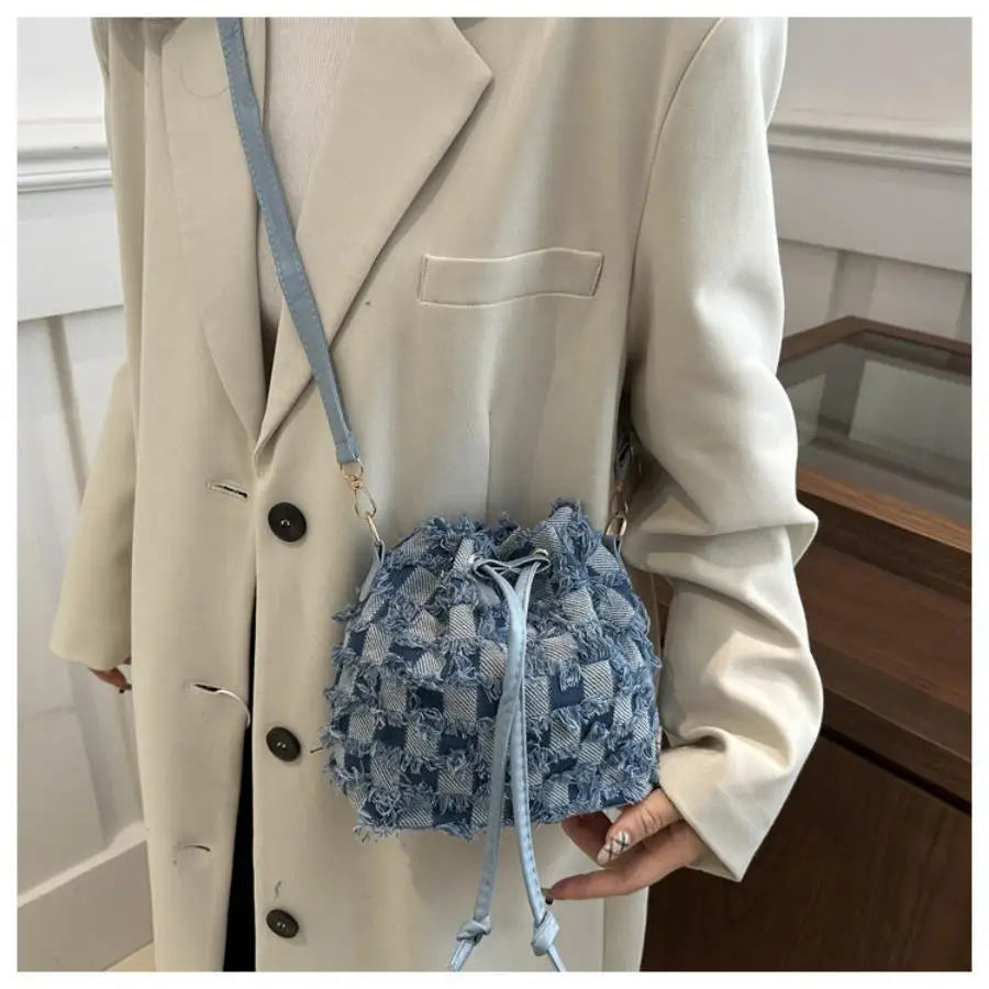 Quilted Plaid Tote Bag