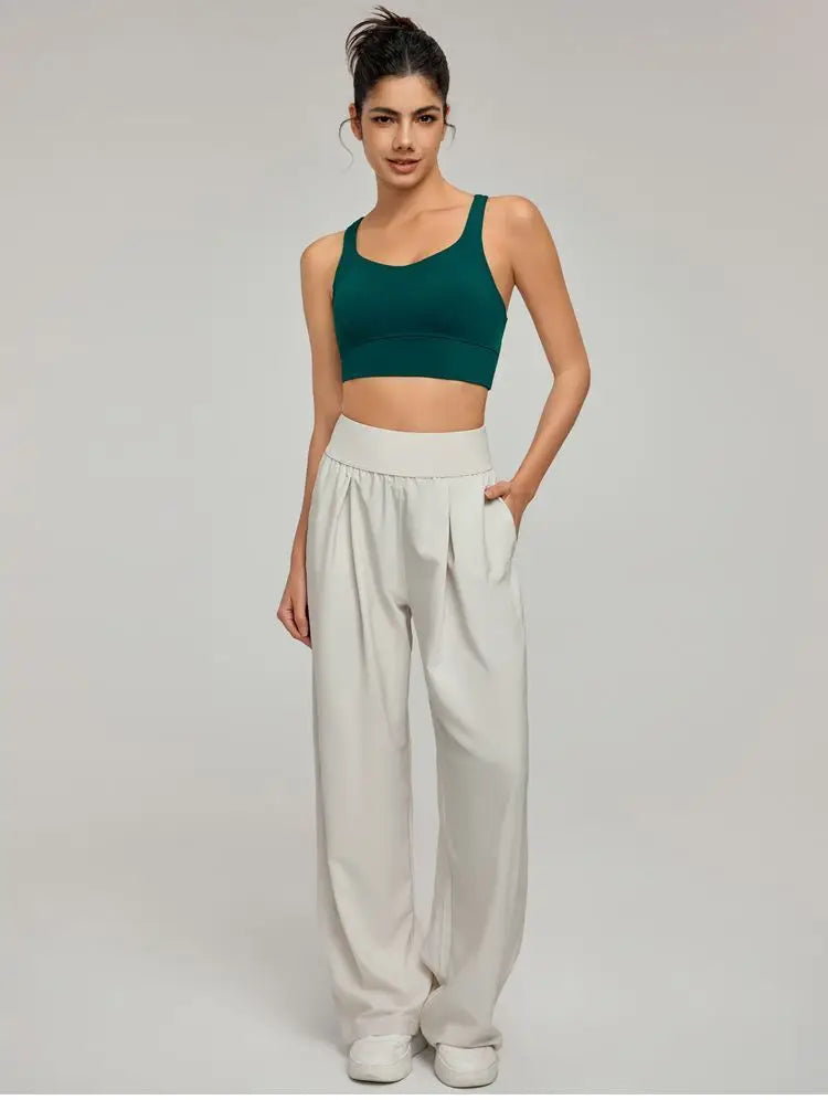 Draped Wide Leg Pants