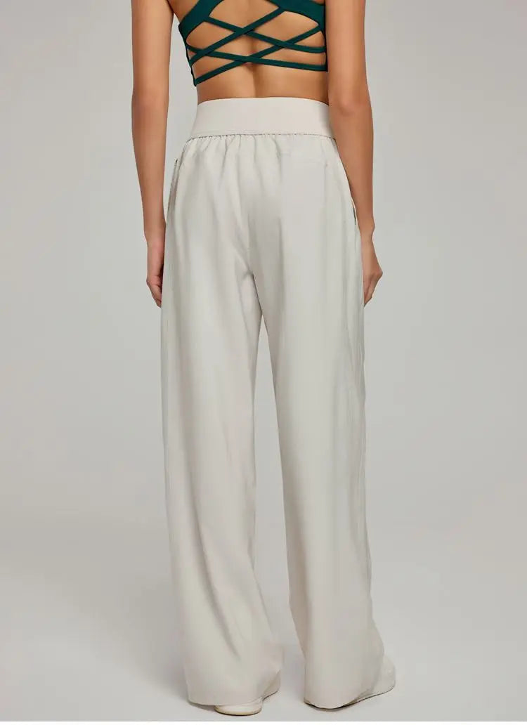 Draped Wide Leg Pants