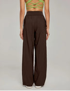 Draped Wide Leg Pants