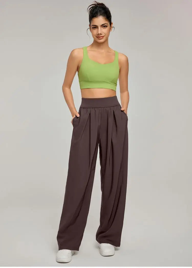 Draped Wide Leg Pants
