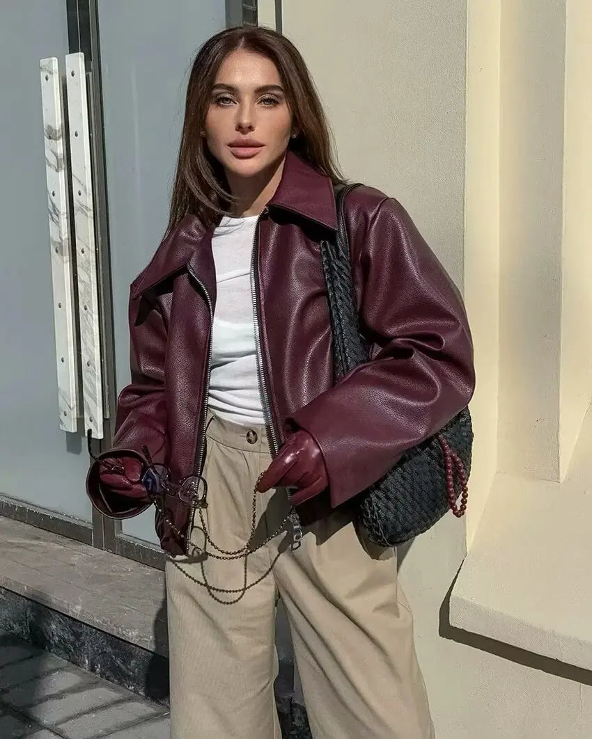 Bordeaux Moto Jacket