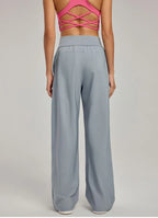 Draped Wide Leg Pants