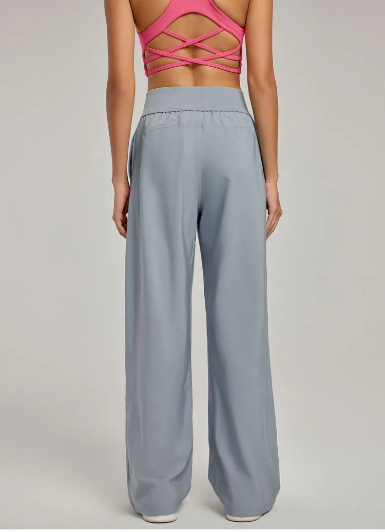 Draped Wide Leg Pants