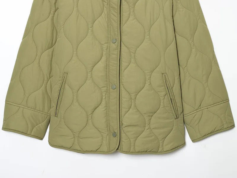 Diamond-Stitch Padded Jacket