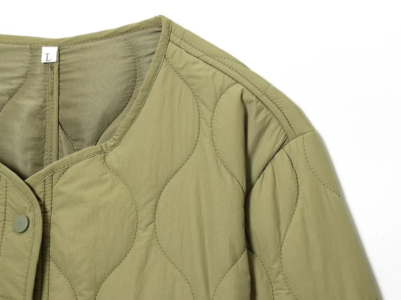 Diamond-Stitch Padded Jacket