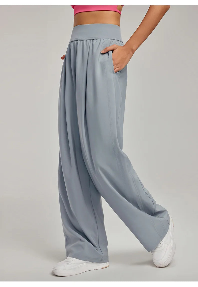 Draped Wide Leg Pants