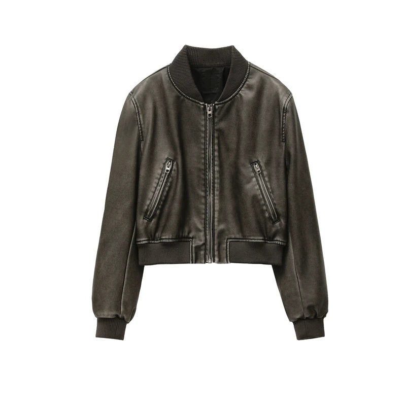Gradient Leather Jacket