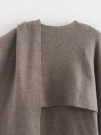 Asymmetric Knit Coat