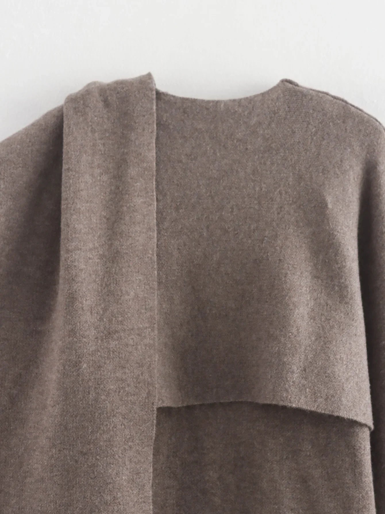 Asymmetric Knit Coat