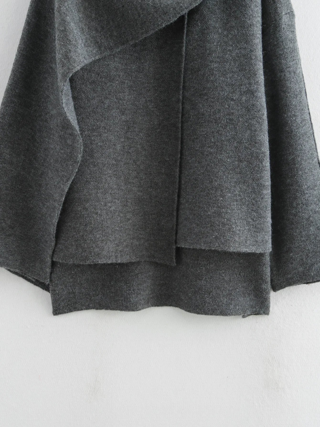 Asymmetric Knit Coat