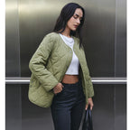 Diamond-Stitch Padded Jacket