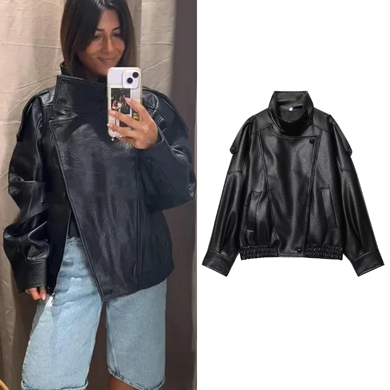 Noir Oversized Leather